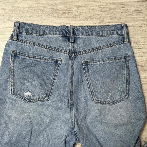 EUC Old Navy Sky High Straight Leg Distressed Jeans Size 4 Long Tall - Picture 7 of 7